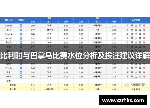 比利时与巴拿马比赛水位分析及投注建议详解